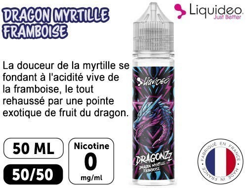 DRAGONZZ MYRTILLES FRAMBOISES 50 ML