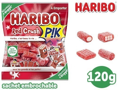 HARIBO SACHETS 120g RED CRUSH PIK (BTE.30)