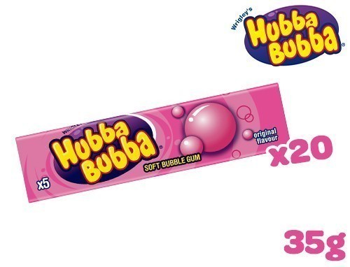 ETUI 35g HUBBA BUBBA 5 CUBES BUBBLE GUM FANCY (20)