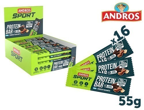 ANDROS SPORT BARRE HYPER-PROTEINEE PAV 16X55g (1)