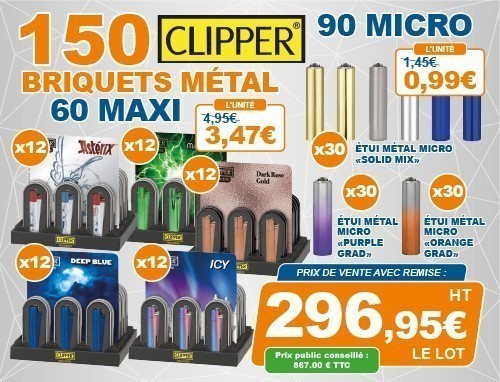 VENTE FLASH  5 BARQUETTES CLIPPER METAL