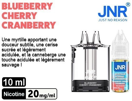 JNR POD   1 FLACON 20 M BLUEBERRY CHERRY CRANBERRY