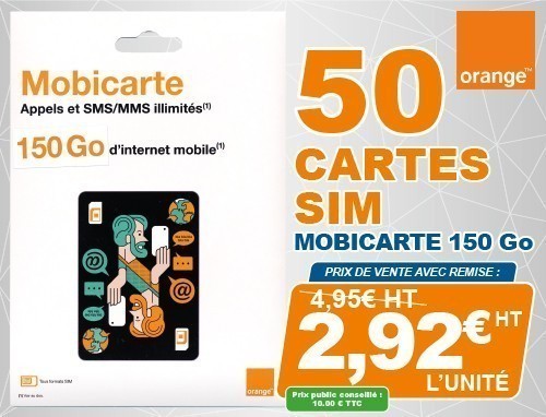 VENTE FLASH ORANGE 2026   50 CARTES SIM