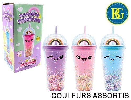 Kawai Verre Gobelet Arc En Ciel 21Cm 450Ml (1)