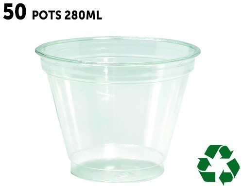 50 Pots Transparents 280 Ml (1)