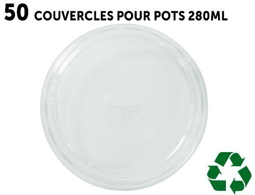 50 Couvercles Transparents Pour Pots 280 Ml (1)