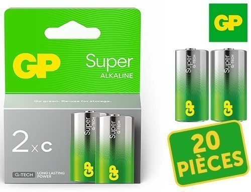 Gp Blister 2 Piles Alcalines Super Lr14 C (10)