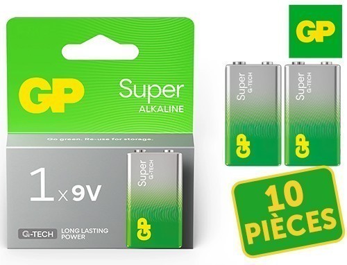 Gp Blister 1 Pile Alcaline Super 6Lr61 9V (10)