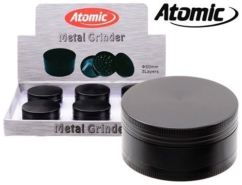 Grinder Metal Noir 50Mm 3 Niv. (Bte.6)