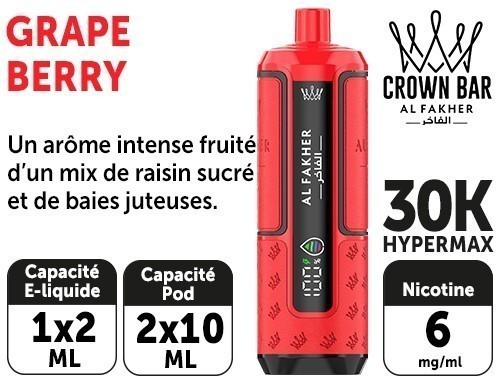 Al Fakher Hypermax 30 K Grape Berry 6Mg