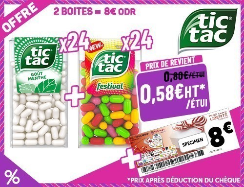 Offre Tic Tac 24 Menthe 24 Festival Égale Odr