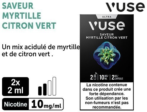 2 Capsules Ultra Myrtilles Citron Vert 10 Mg Ml
