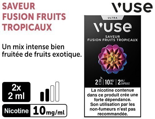 2 Capsules Ultra Fusion Fruits Tropicaux 10 Mg Ml