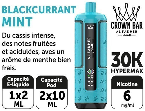 Al Fakher Hypermax 30 K Blackcurrent Mint 6Mg