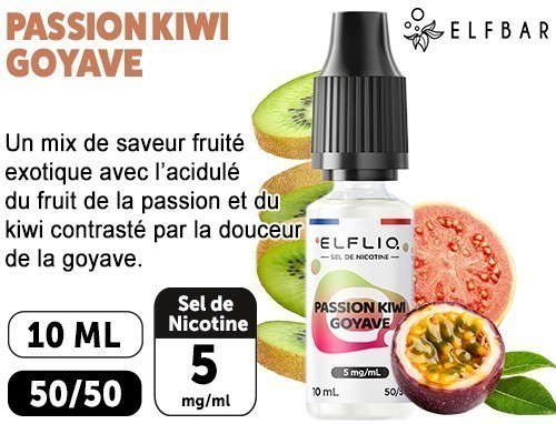 Elfliq Passion Kiwi Goyave 10Ml 05 Mg