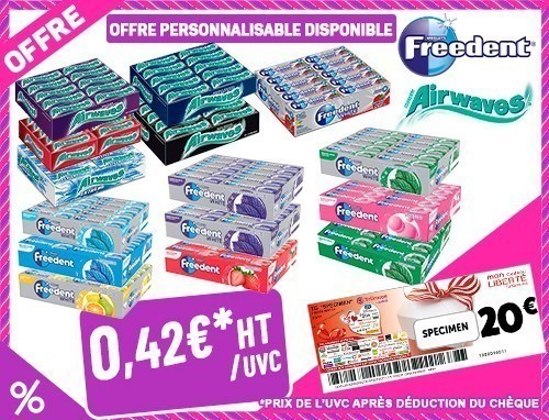 Offre 15 Btes Freedent Airwaves Aout Sept. 2026