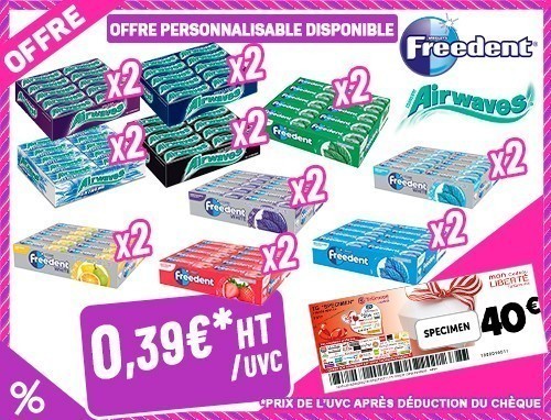Offre 20 Btes Freedent Airwaves Aout Sept. 2026