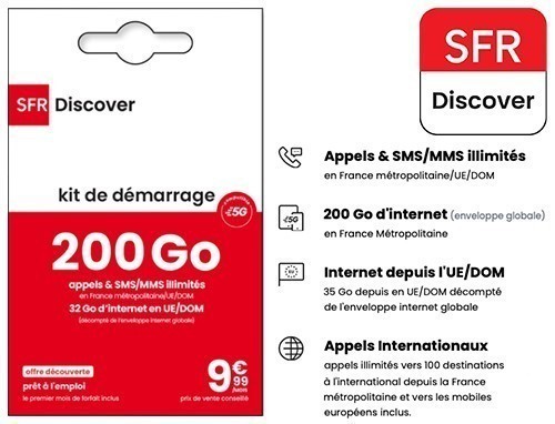 *Carte Sim Sfr Discover 200 Go Appels Sms Illi.(1)