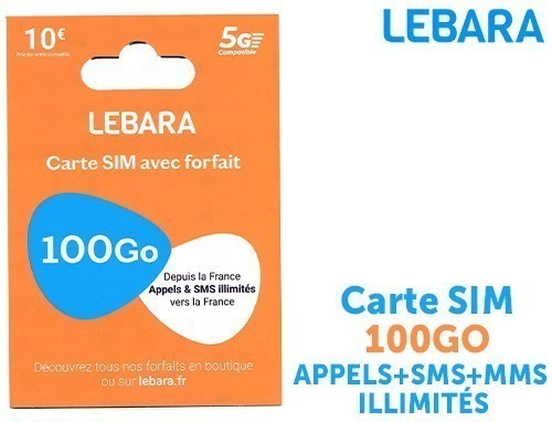 Carte Sim Lebara 100 Go (1)
