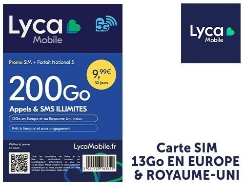 Carte Sim Lyca Mobile Pass National S 200 Go (1)