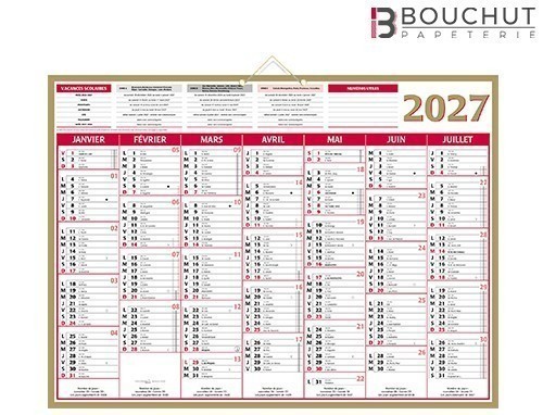 Calendrier 2027 40,5X55 7 Mois Recto Verso (25)