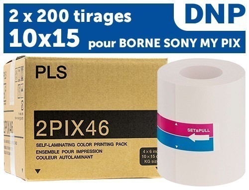 Papier Pix46 10X15 Pour Snaplab Mypix 2X200 Vues
