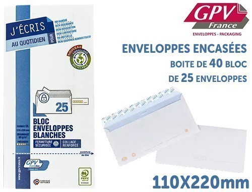 Etui 25 Env. 110X220 90Gr Cod'express S C (Bte.40)