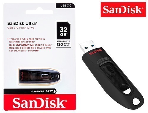 Sandisk Cle Memoire 32 Go Ultra Usb 3.0 100Mb