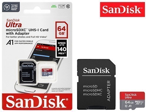**Sandisk Micro Sd Ultra 64Go Classe 10 Avec Adapt