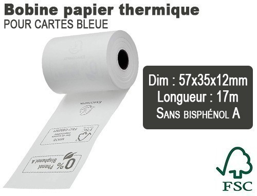 Bobine Therm. Carte Bleue 57 35 12 17M (50)