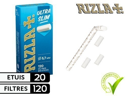 Etui 20 Sticks 6 Bouts Filtre 5.7M Rizla Slim (20)