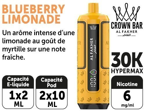 Al Fakher Crown Bar Blueberry Limonade 6Mg