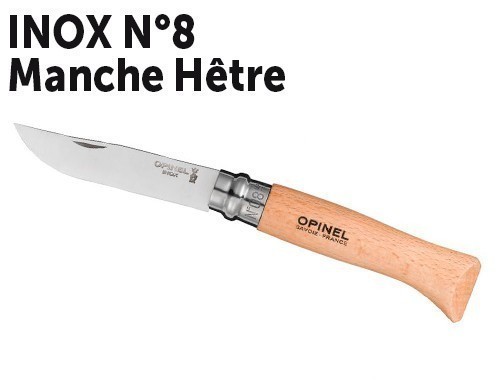 Opinel 8 Vr Inox Manche Hetre Verni (12)
