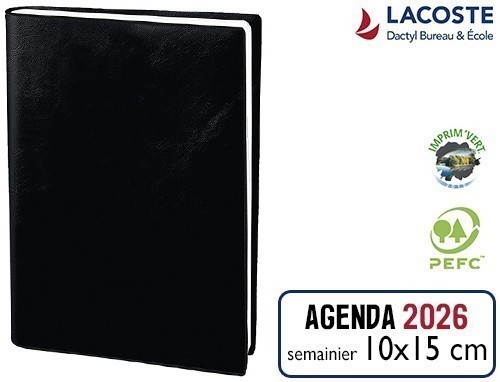Agenda 2027 Lacoste 10 X 15Cm Semainier