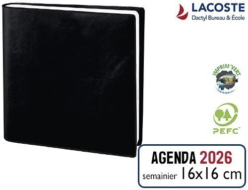 Agenda 2027 Lacoste 16 X 16Cm Semainier