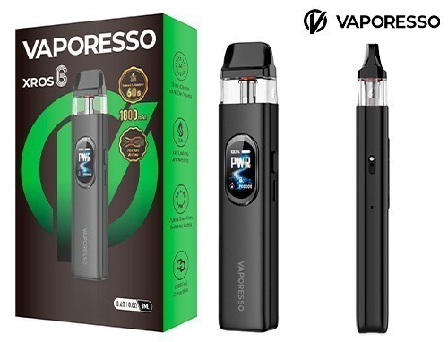 Kit Xros 6 Vaporesso 1800 Mha Cosmic Black