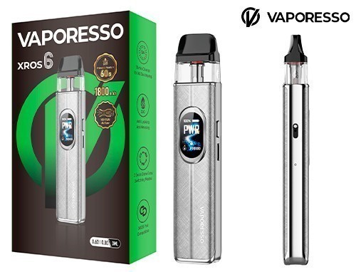 Kit Xros 6 Vaporesso 1800 Mha Silk Gray