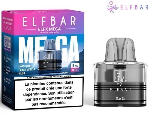 Elfbar Pod Elfa Mega Black 5 Ml 0.6 Ohm