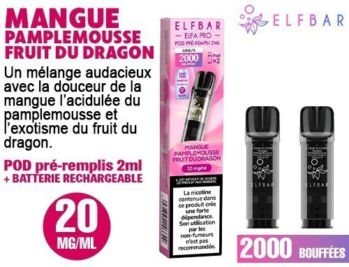 Pod Elfa Pro Mangue Fruit Du Dragon 20Mg