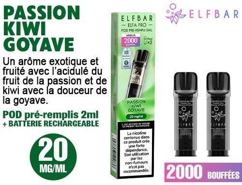 Pod Elfa Pro Passion Kiwi Goyave 20Mg