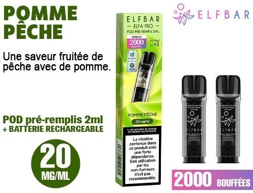 Pod Elfa Pro Pomme Peche 20Mg