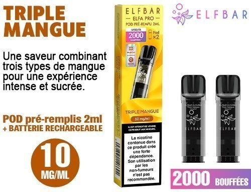 Pod Elfa Pro Triple Mangue 10Mg