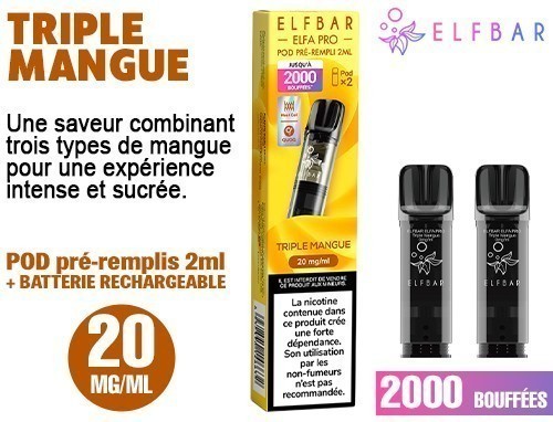 Pod Elfa Pro Triple Mangue 20Mg