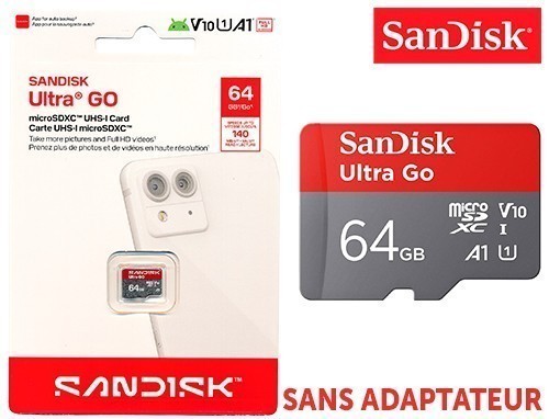 Sandisk Micro Sd Ultra 64Go Classe 10 Sans Adapt