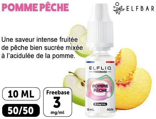 Elfliq Nicotine Pomme Peche 10Ml 03 Mg