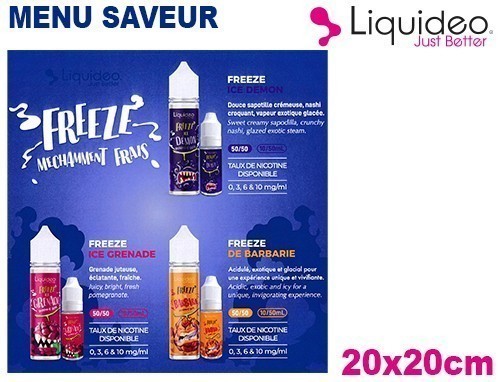 Menu Saveur Freeze Liquideo