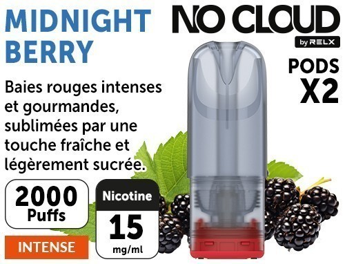 2 Pods No Cloud Midnight Berry Intense 15 Mg