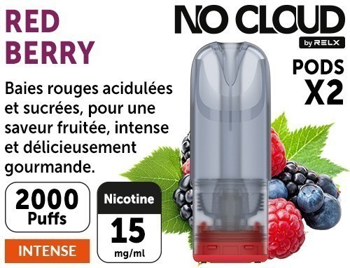2 Pods Cloud Red Berry Intense 15 Mg