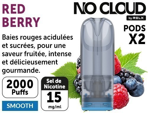 2 Pods Cloud Red Berry Smooth 15 Mg