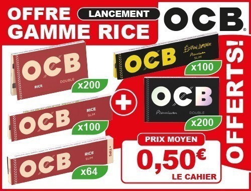 Offre Lancement Gamme Ocb Rice